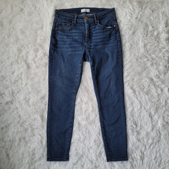 LOFT Skinny Crop Dark Wash Jeans Women's Size 27/4 - Picture 2 of 13